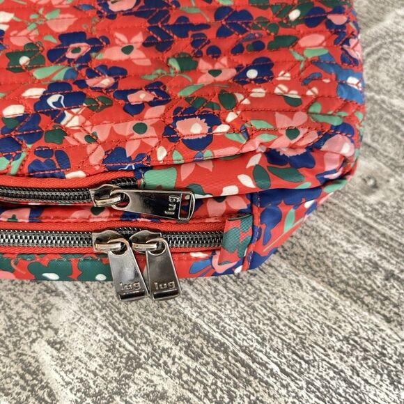 LUG $99 Ranger Quilted Embroidered Red Floral Crossbody Bag Purse READ! - Picture 6 of 16